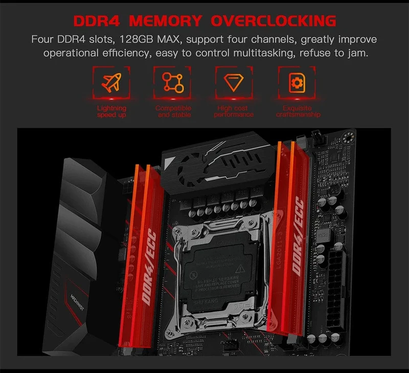 MACHINIST X99 Motherboard Kit Xeon E5 2680 V4 CPU LGA 2011-3 DDR4 RAM 32GB Speicher Combo USB 3.0 NVME M. 2 MR9A PRO Vier Kanal