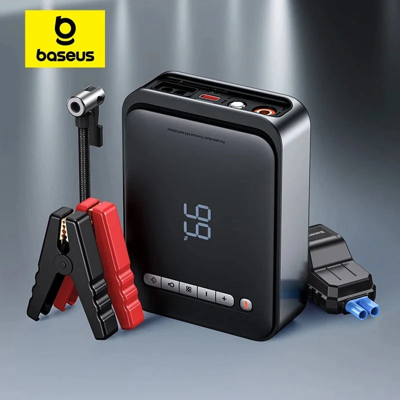 Baseus 2 In 1 Auto Starthilfe Power Bank Luft Kompressor Inflator Pumpe 1000A Tragbare Power Station Auto Batterie Ladegerät Booster