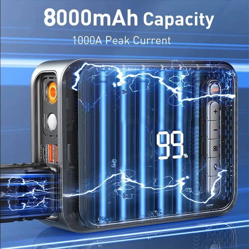 Baseus 2 In 1 Auto Starthilfe Power Bank Luft Kompressor Inflator Pumpe 1000A Tragbare Power Station Auto Batterie Ladegerät Booster