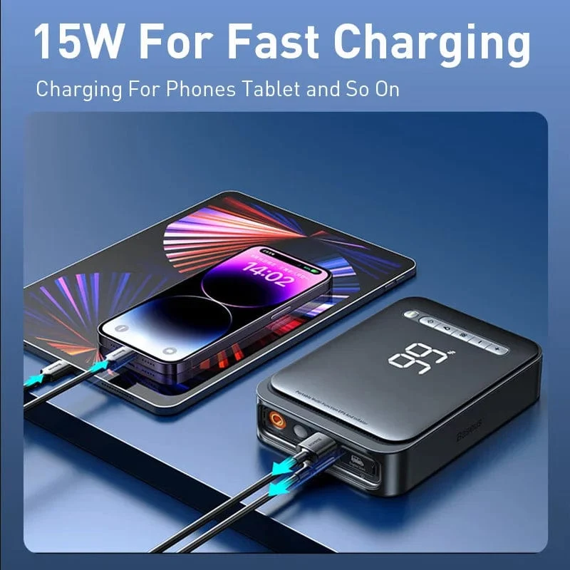 Baseus 2 In 1 Auto Starthilfe Power Bank Luft Kompressor Inflator Pumpe 1000A Tragbare Power Station Auto Batterie Ladegerät Booster