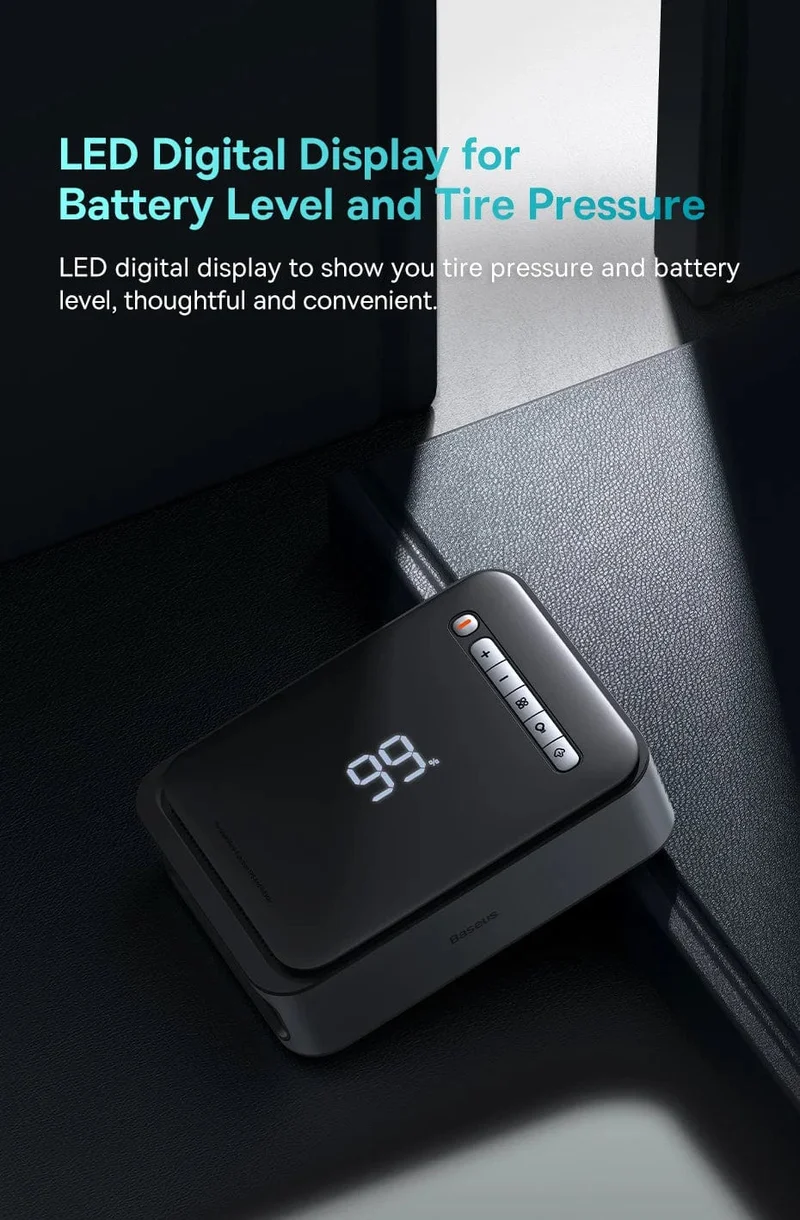 Baseus 2 In 1 Auto Starthilfe Power Bank Luft Kompressor Inflator Pumpe 1000A Tragbare Power Station Auto Batterie Ladegerät Booster