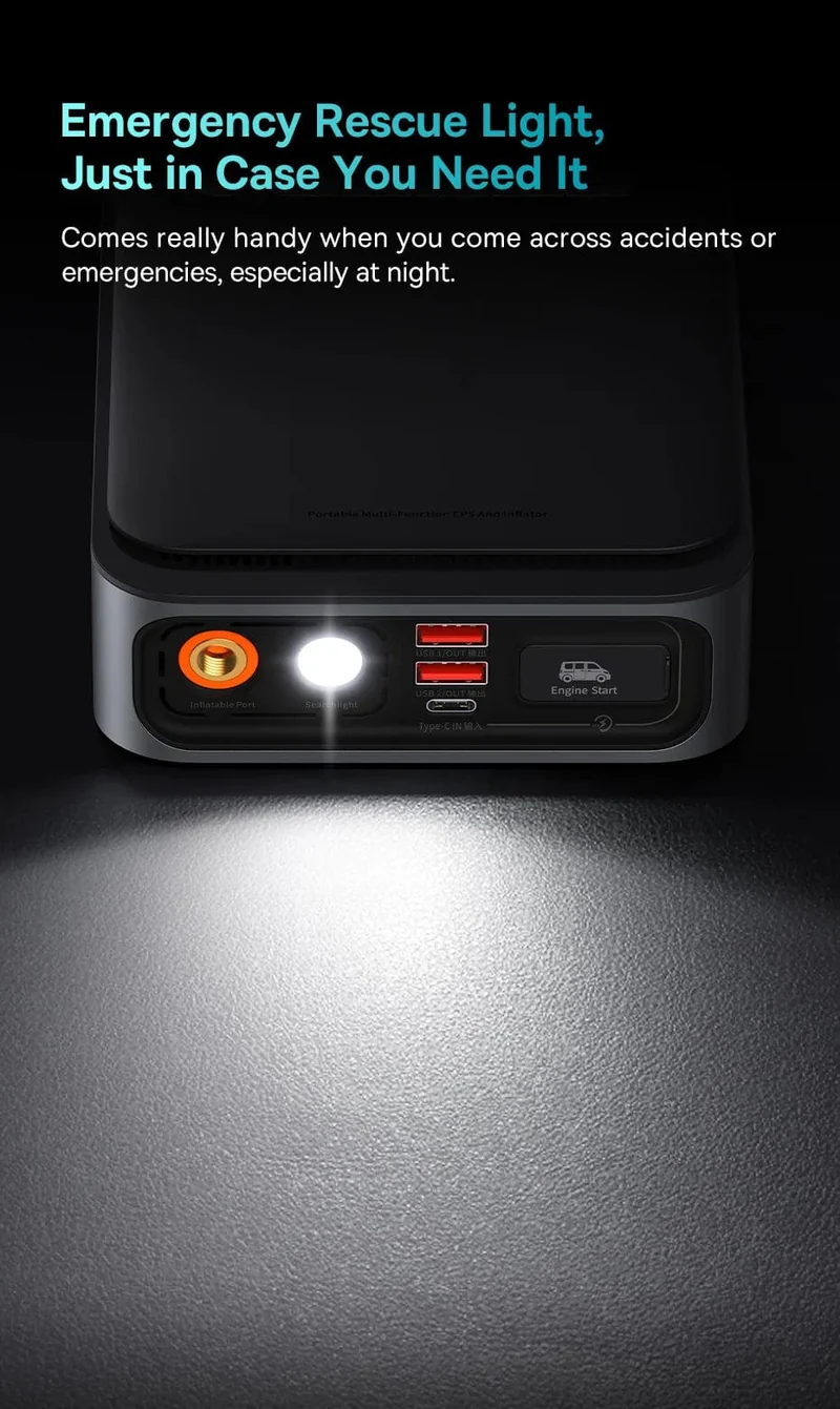 Baseus 2 In 1 Auto Starthilfe Power Bank Luft Kompressor Inflator Pumpe 1000A Tragbare Power Station Auto Batterie Ladegerät Booster