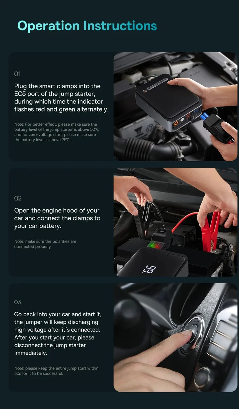Baseus 2 In 1 Auto Starthilfe Power Bank Luft Kompressor Inflator Pumpe 1000A Tragbare Power Station Auto Batterie Ladegerät Booster