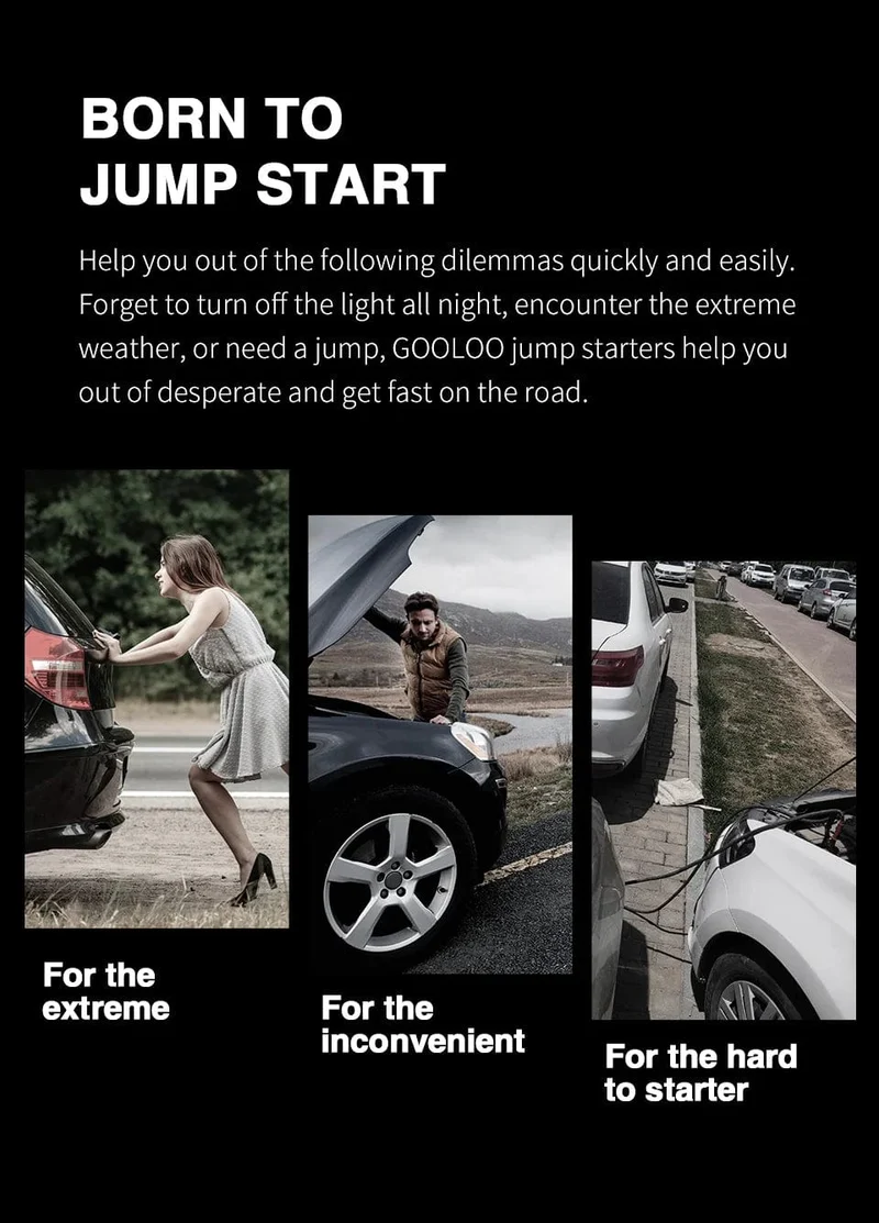 GOOLOO 4000A Start Power Bank 26800mAh Starthilfe Auto Booster Externe Batterie 12V Start Gerät für Benzin Diesel Powerbank