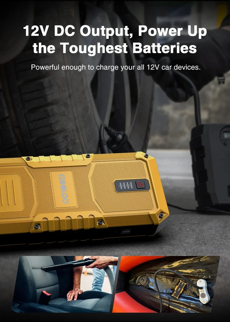 GOOLOO 4000A Start Power Bank 26800mAh Starthilfe Auto Booster Externe Batterie 12V Start Gerät für Benzin Diesel Powerbank