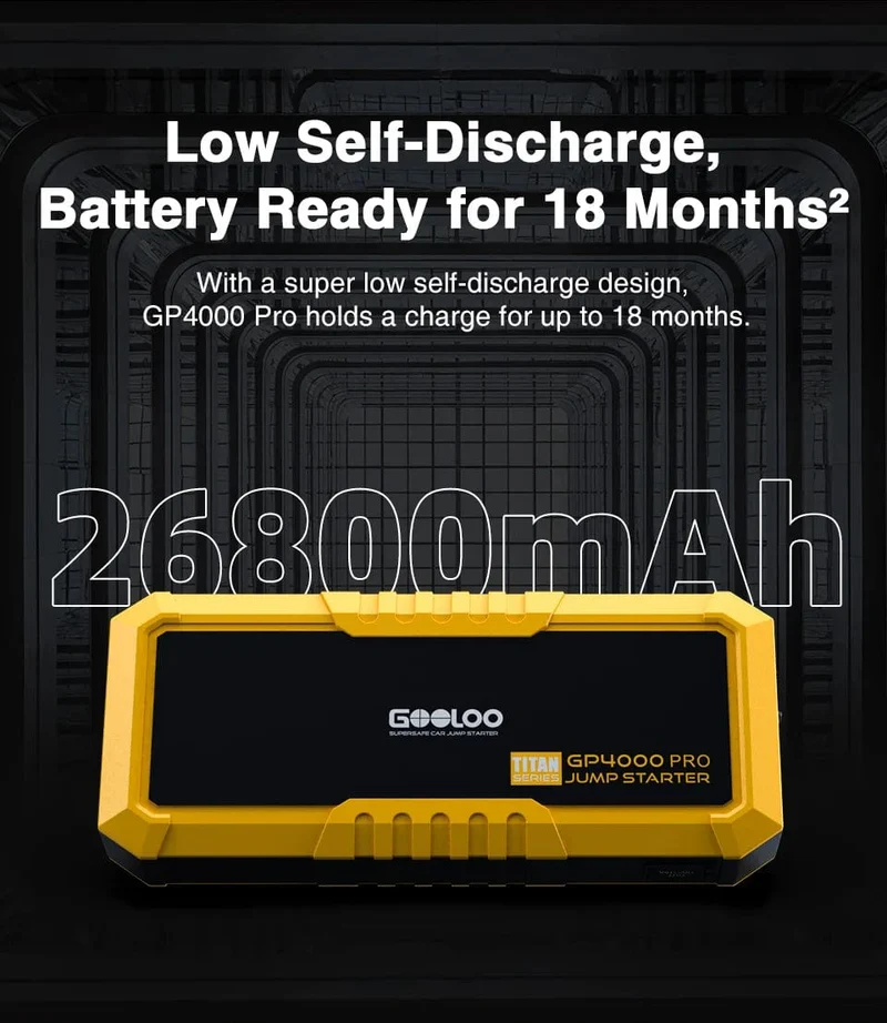 GOOLOO 4000A Start Power Bank 26800mAh Starthilfe Auto Booster Externe Batterie 12V Start Gerät für Benzin Diesel Powerbank