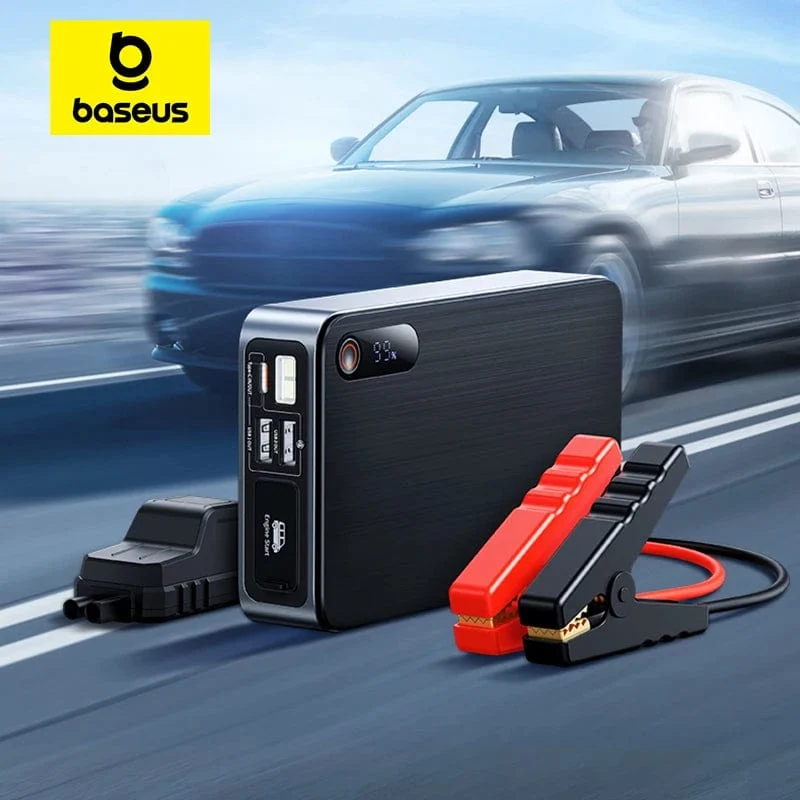 Baseus 1200A Auto-Starthilfe-Powerbank, 12000 mAh, tragbare Batteriestation für 2.5 l/6 l Auto-Notstartgerät