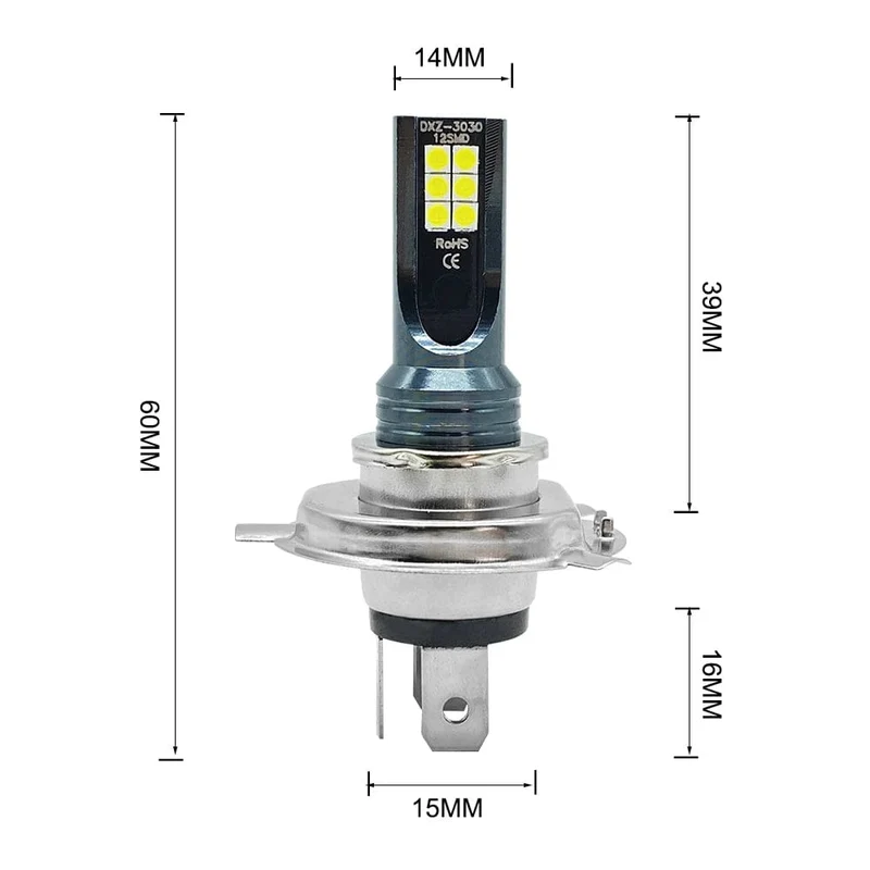 2Pcs H4 H7 LED Scheinwerfer H11 H8 H9 H1 H3 Auto Nebel Licht Led-lampen 9005 9006 Hb3 Hb4 Auto fahren Laufen Lampen 12000LM 12V 6000K