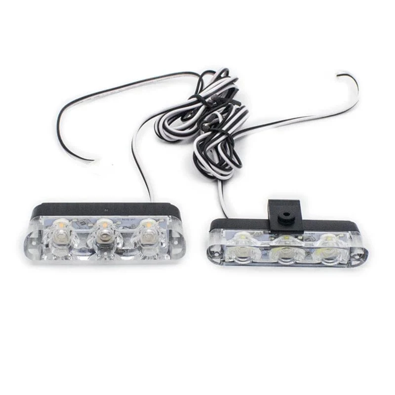 3 LED Auto Kühlergrill Strobe Polizei Lichter Flash Warnleuchte Rot Blau Gelb Rettungsfahrzeug Notfall Blinker Signal Beleuchtung