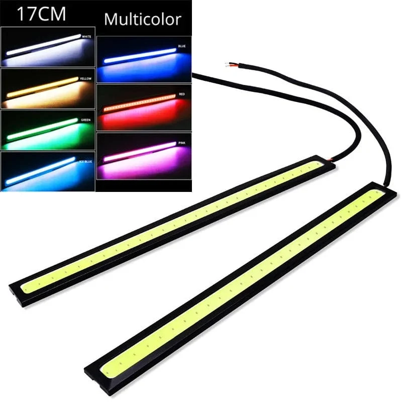 2/4 stücke 17cm COB DRL LED 12V 6000K Wasserdicht Tagfahrlicht Auto Streifen Licht Auto COB Nebel Lampe Auto Styling Led DRL Lampe
