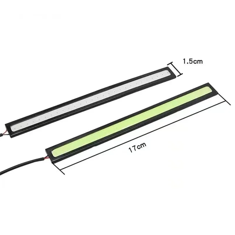2/4 stücke 17cm COB DRL LED 12V 6000K Wasserdicht Tagfahrlicht Auto Streifen Licht Auto COB Nebel Lampe Auto Styling Led DRL Lampe
