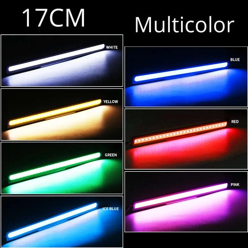 2/4 stücke 17cm COB DRL LED 12V 6000K Wasserdicht Tagfahrlicht Auto Streifen Licht Auto COB Nebel Lampe Auto Styling Led DRL Lampe