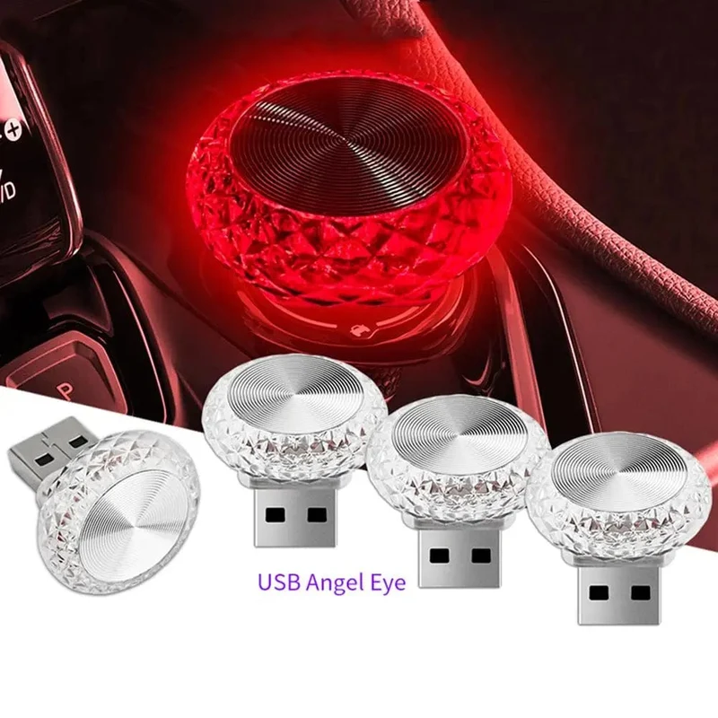 Tragbares Auto USB-Umgebungslicht Mini-LED-dekorative Atmosphärenlampen für Auto-Innenumgebungslicht Computerlicht Plug & Play