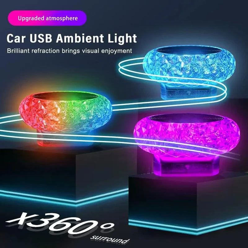 Tragbares Auto USB-Umgebungslicht Mini-LED-dekorative Atmosphärenlampen für Auto-Innenumgebungslicht Computerlicht Plug & Play