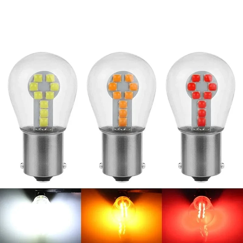 2PCS 1156 BA15S P21W Led 1157 BAY15D P21/5W Lampen Ampulle R5W R10W 18SMD 800LM Auto Nebel Lichter DRL Blinker Lampe 12V Weiß Rot