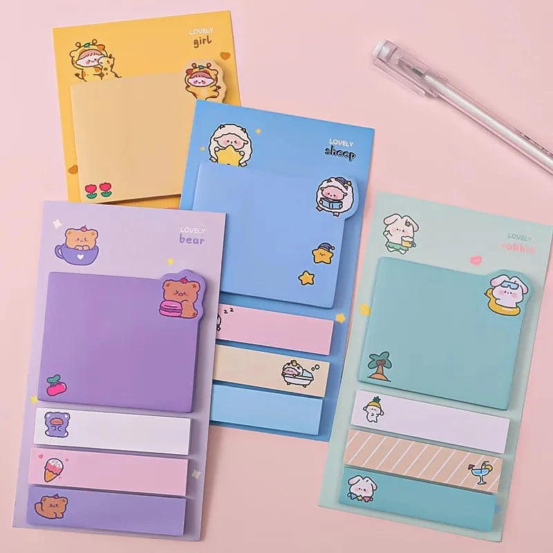 Kawaii Ins Girly Tiere Index Memo Pad N Mal Haftnotizen To Do Liste Planer Aufkleber süße Briefpapier