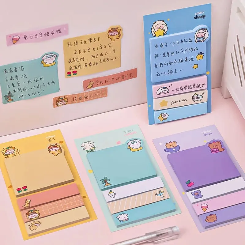 Kawaii Ins Girly Tiere Index Memo Pad N Mal Haftnotizen To Do Liste Planer Aufkleber süße Briefpapier