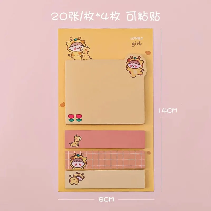 Kawaii Ins Girly Tiere Index Memo Pad N Mal Haftnotizen To Do Liste Planer Aufkleber süße Briefpapier