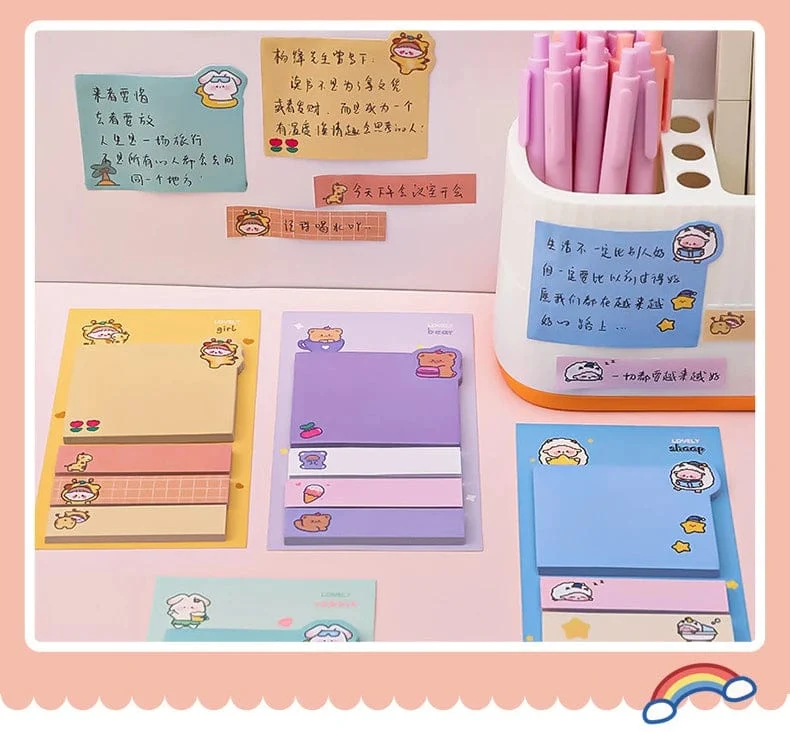 Kawaii Ins Girly Tiere Index Memo Pad N Mal Haftnotizen To Do Liste Planer Aufkleber süße Briefpapier