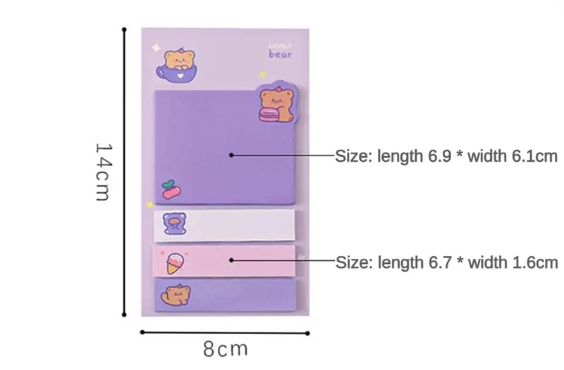 Kawaii Ins Girly Tiere Index Memo Pad N Mal Haftnotizen To Do Liste Planer Aufkleber süße Briefpapier