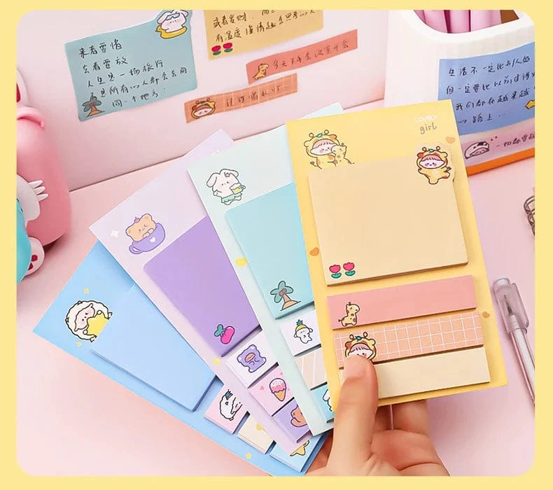Kawaii Ins Girly Tiere Index Memo Pad N Mal Haftnotizen To Do Liste Planer Aufkleber süße Briefpapier