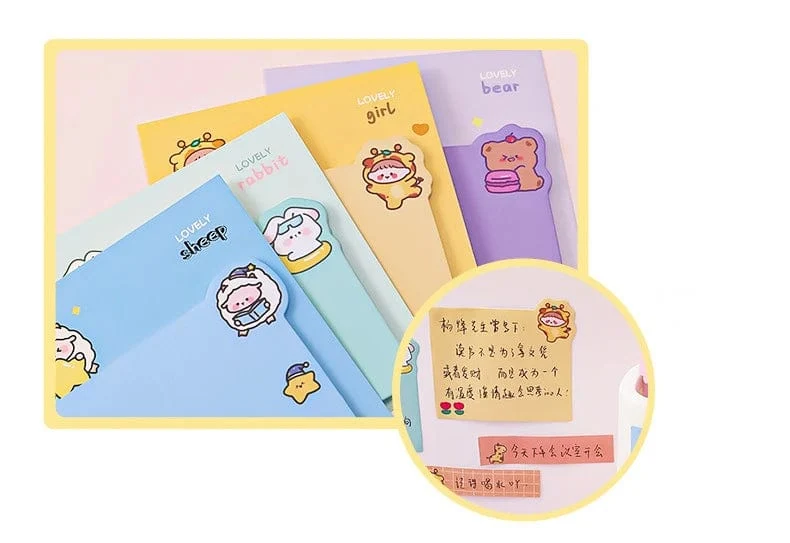 Kawaii Ins Girly Tiere Index Memo Pad N Mal Haftnotizen To Do Liste Planer Aufkleber süße Briefpapier