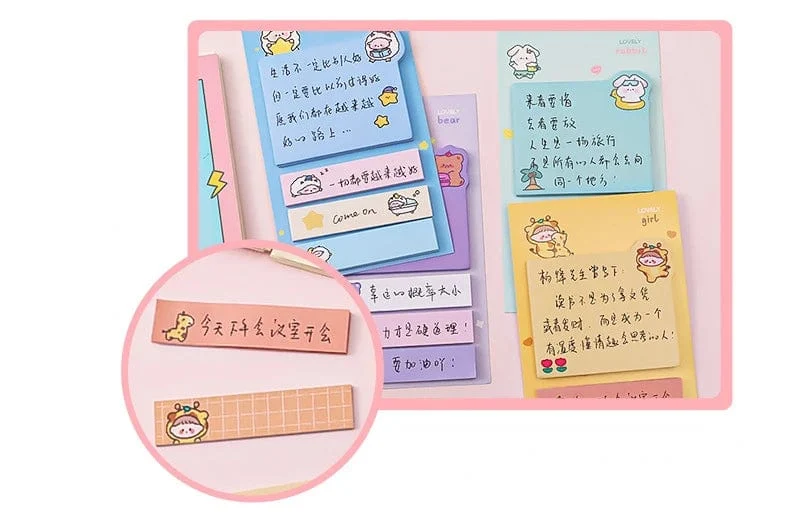 Kawaii Ins Girly Tiere Index Memo Pad N Mal Haftnotizen To Do Liste Planer Aufkleber süße Briefpapier