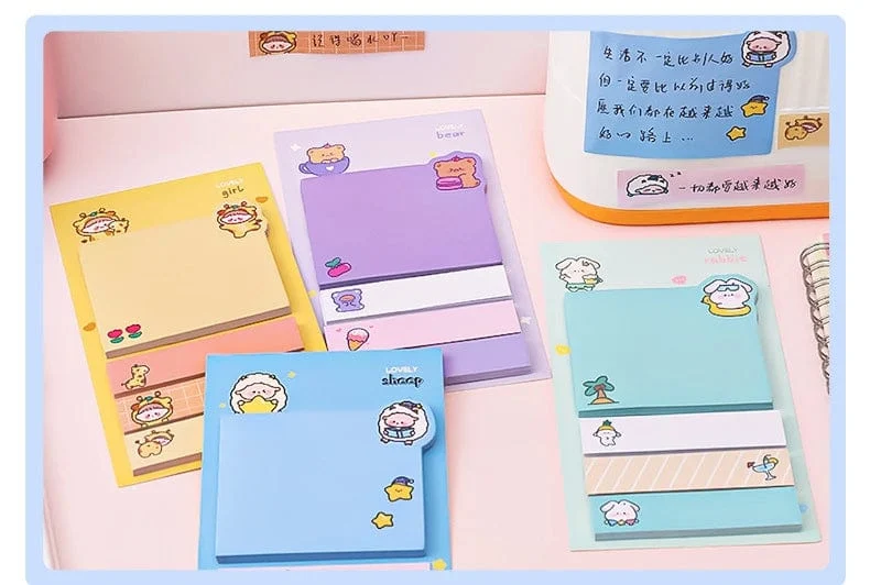Kawaii Ins Girly Tiere Index Memo Pad N Mal Haftnotizen To Do Liste Planer Aufkleber süße Briefpapier