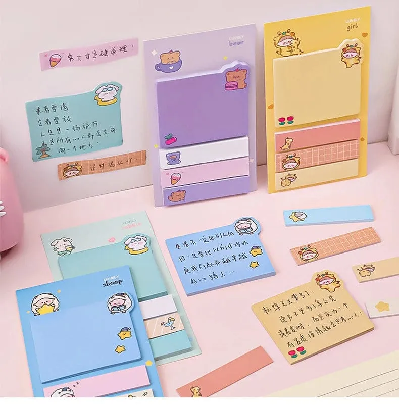 Kawaii Ins Girly Tiere Index Memo Pad N Mal Haftnotizen To Do Liste Planer Aufkleber süße Briefpapier