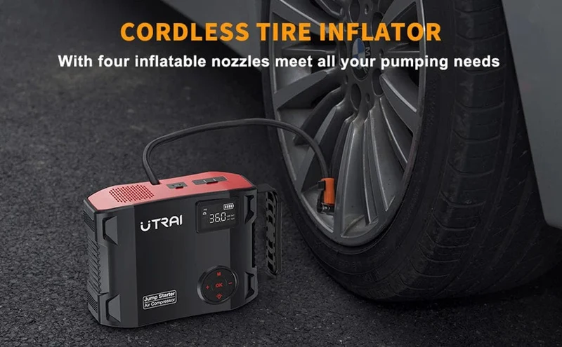 UTRAI 2000A 4 In 1 Starthilfe Power Pack Tragbares Autobatterie-Booster-Autostartgerät für Benzin-Dieselfahrzeuge