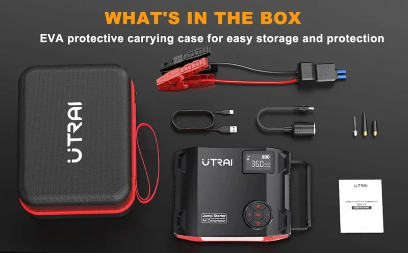 UTRAI 2000A 4 In 1 Starthilfe Power Pack Tragbares Autobatterie-Booster-Autostartgerät für Benzin-Dieselfahrzeuge