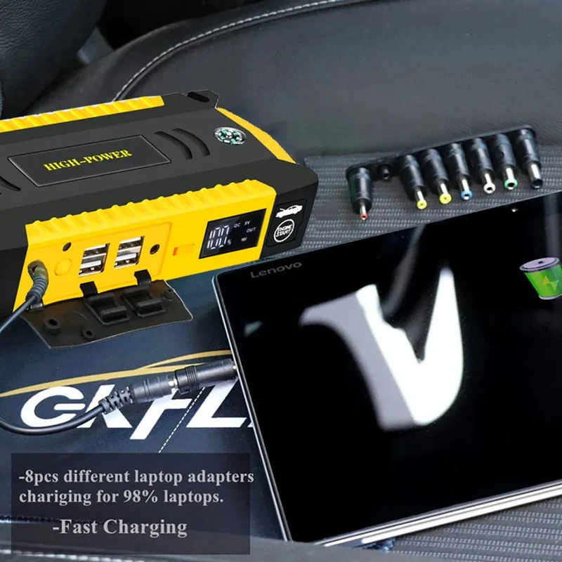 GKFLY 16000mAh Auto Starthilfe Power Bank Auto Batterie Booster Ladegerät 12V Ausgangs Gerät Benzin Diesel Auto Starter Buster