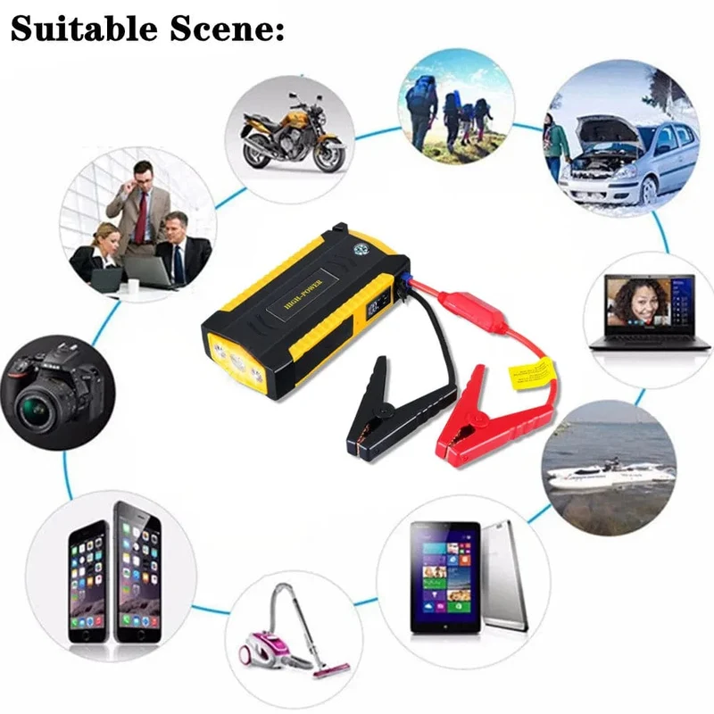 GKFLY 16000mAh Auto Starthilfe Power Bank Auto Batterie Booster Ladegerät 12V Ausgangs Gerät Benzin Diesel Auto Starter Buster