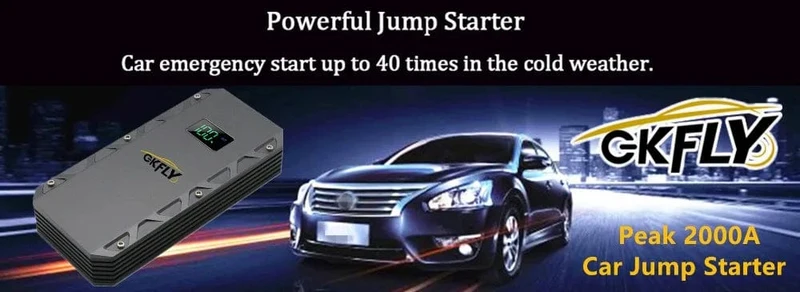GKFLY 16000mAh Auto Starthilfe Power Bank Auto Batterie Booster Ladegerät 12V Ausgangs Gerät Benzin Diesel Auto Starter Buster