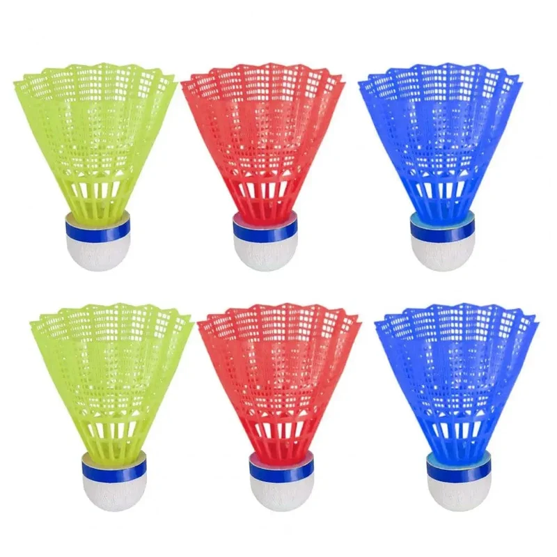 6 Teile/satz Leucht Badminton Bälle LED Schaum Kunststoff Sport Badminton Bunte Licht-up Shuttlecocks Kinder LED Badminton Set