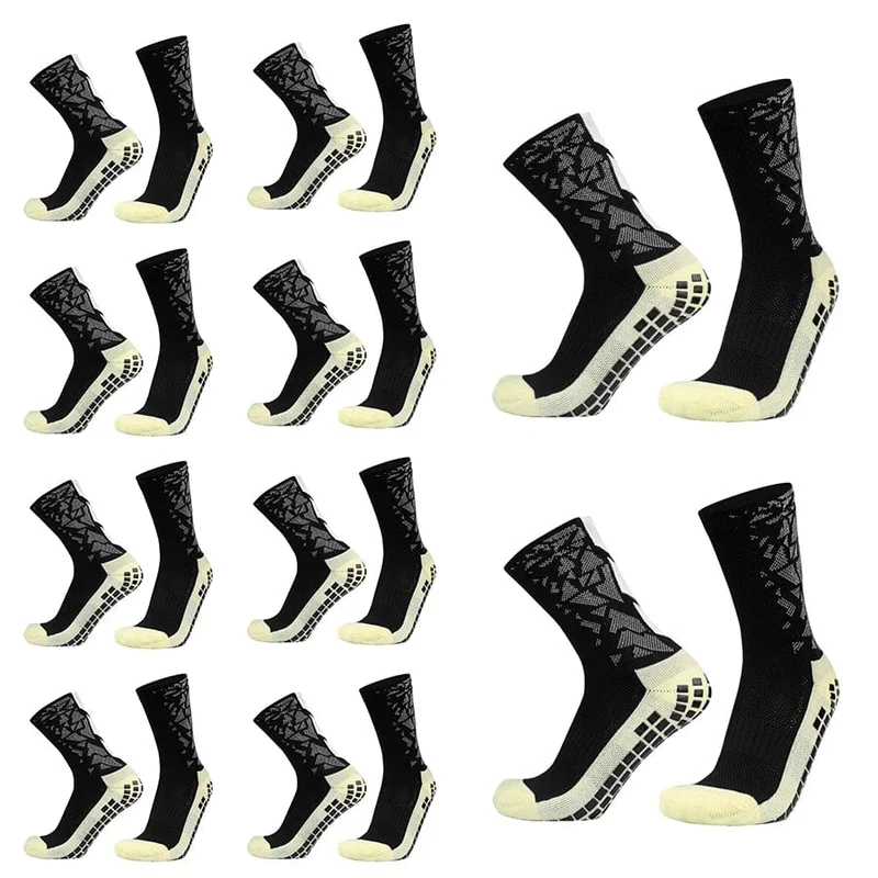 10 Paar New Camo Outdoor Sports Bequeme atmungsaktive Fußballsocken Rutschfeste Silikon-Fußball-Volleyball-Badminton-Yoga-Socken