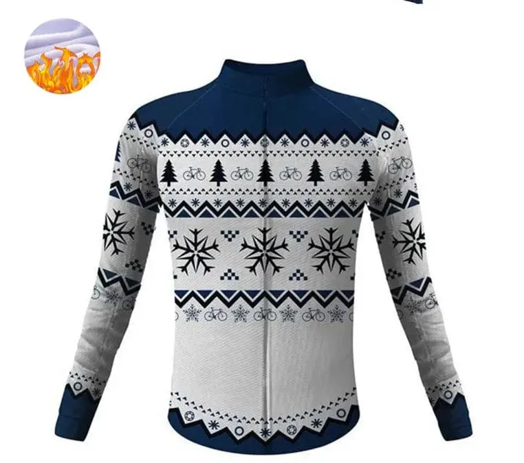 Weihnachten Hässliche Sweate Winter Radfahren Kleidung Männer Radfahren Jersey Warme Jacke Fleece Top Maillot Ciclismo Fahrrad Langarm