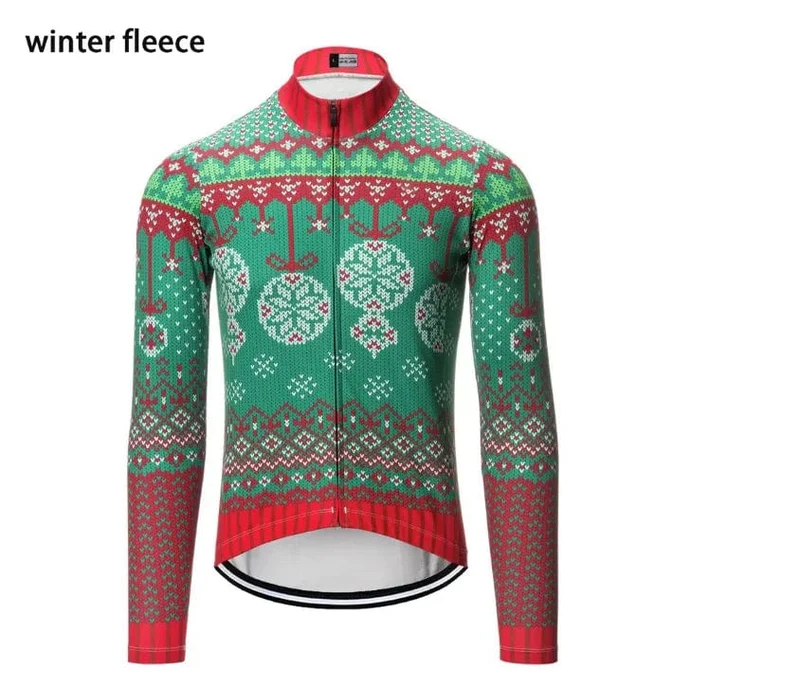Weihnachten Hässliche Sweate Winter Radfahren Kleidung Männer Radfahren Jersey Warme Jacke Fleece Top Maillot Ciclismo Fahrrad Langarm