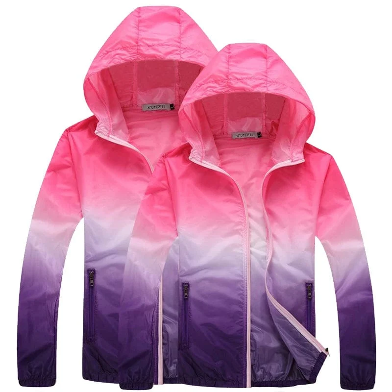 Unisex Sommer leichte Sonnenschutzjacke Anti-UV schnell trocknende Sport-Windjacke Runing Fahrradjacke Sonnenschutz winddicht