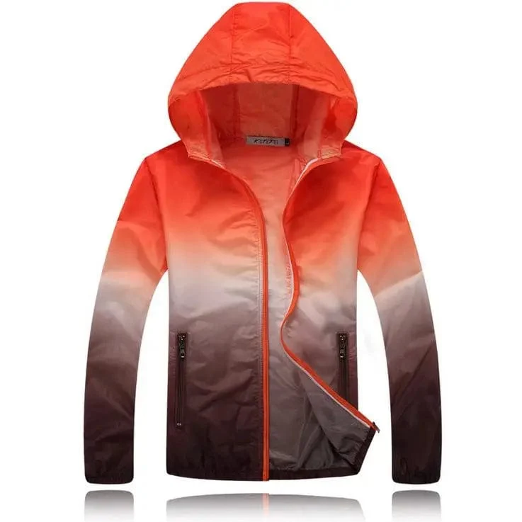 Unisex Sommer leichte Sonnenschutzjacke Anti-UV schnell trocknende Sport-Windjacke Runing Fahrradjacke Sonnenschutz winddicht