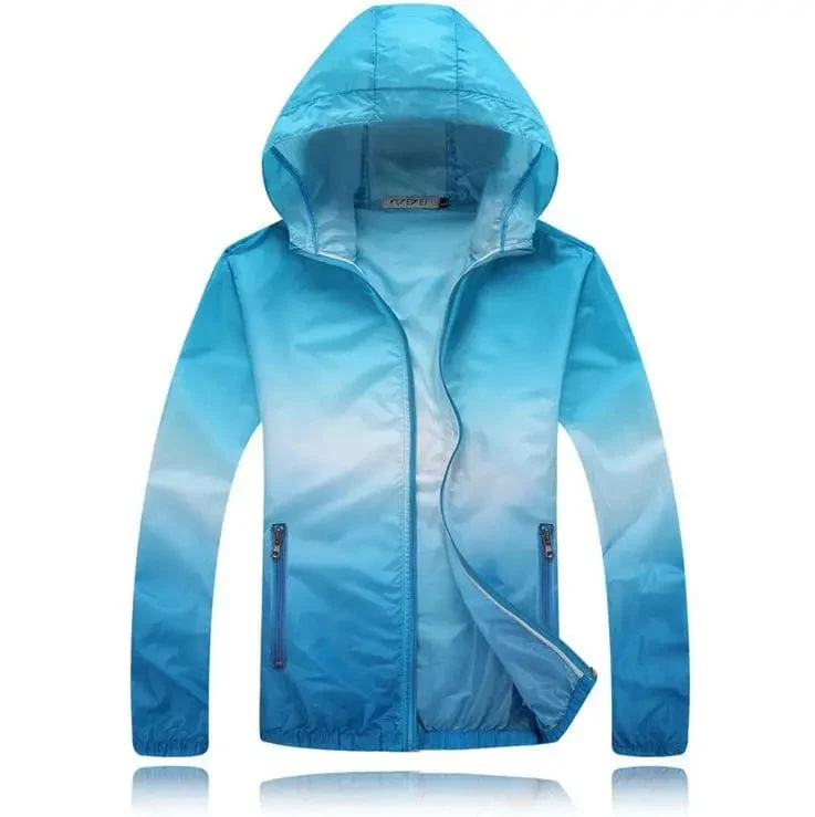 Unisex Sommer leichte Sonnenschutzjacke Anti-UV schnell trocknende Sport-Windjacke Runing Fahrradjacke Sonnenschutz winddicht