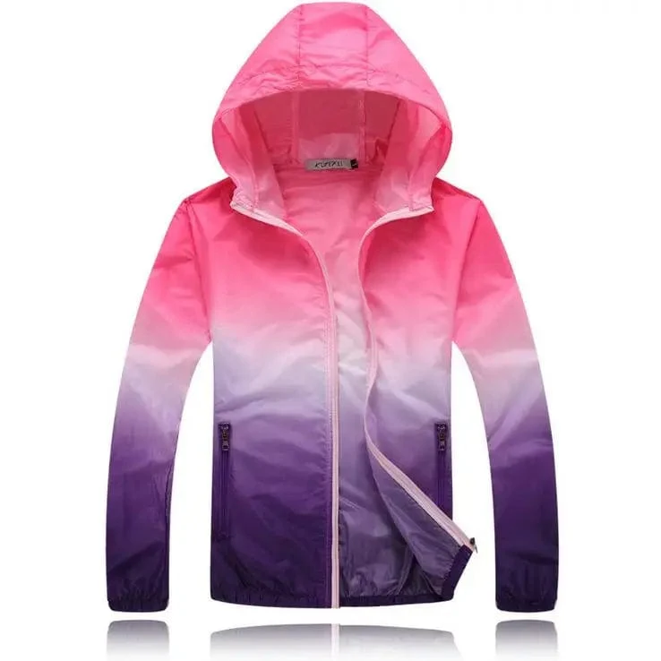 Unisex Sommer leichte Sonnenschutzjacke Anti-UV schnell trocknende Sport-Windjacke Runing Fahrradjacke Sonnenschutz winddicht