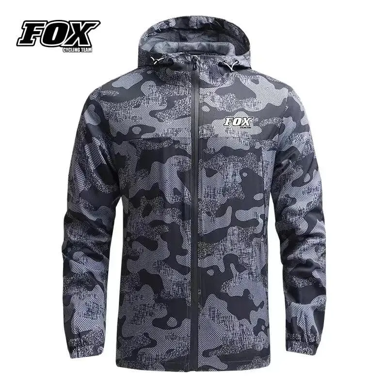 Windjacke MTB Jacke FOX Cycling Team Straße Mountainbike Regenmantel männer Fahrrad Mit Kapuze Kleidung Cortavientos Ciclismo Hombre