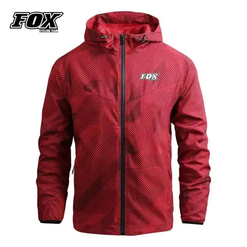 Windjacke MTB Jacke FOX Cycling Team Straße Mountainbike Regenmantel männer Fahrrad Mit Kapuze Kleidung Cortavientos Ciclismo Hombre