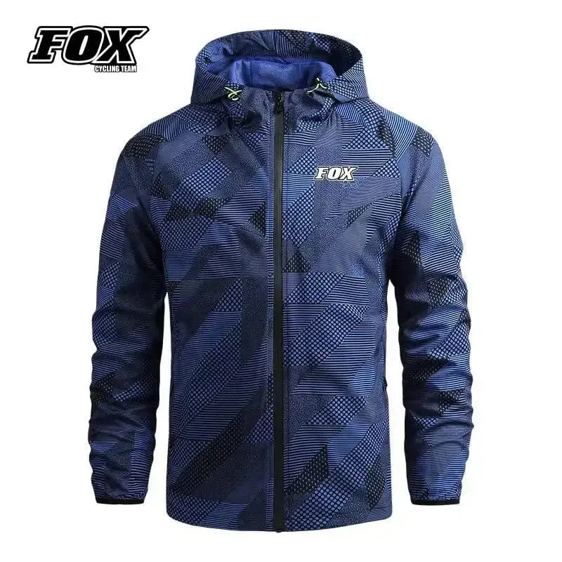 Windjacke MTB Jacke FOX Cycling Team Straße Mountainbike Regenmantel männer Fahrrad Mit Kapuze Kleidung Cortavientos Ciclismo Hombre