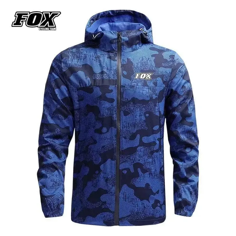 Windjacke MTB Jacke FOX Cycling Team Straße Mountainbike Regenmantel männer Fahrrad Mit Kapuze Kleidung Cortavientos Ciclismo Hombre