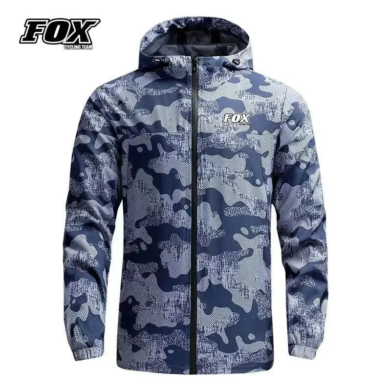 Windjacke MTB Jacke FOX Cycling Team Straße Mountainbike Regenmantel männer Fahrrad Mit Kapuze Kleidung Cortavientos Ciclismo Hombre