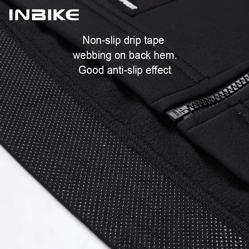INBIKE Herren-Winter-Radjacken, winddichte Softshell-Thermo-Fahrradbekleidung für Herren, warme Fleece-Rennrad-Windjacke
