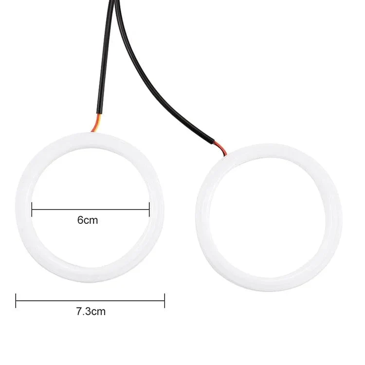 4 STÜCKE 12 V 24 V COB Auto Angel Eyes Dekoration Licht RGB Umgebungsscheinwerfer Mit App Control Streamer Fahrlampe Für Auto Dekorativ