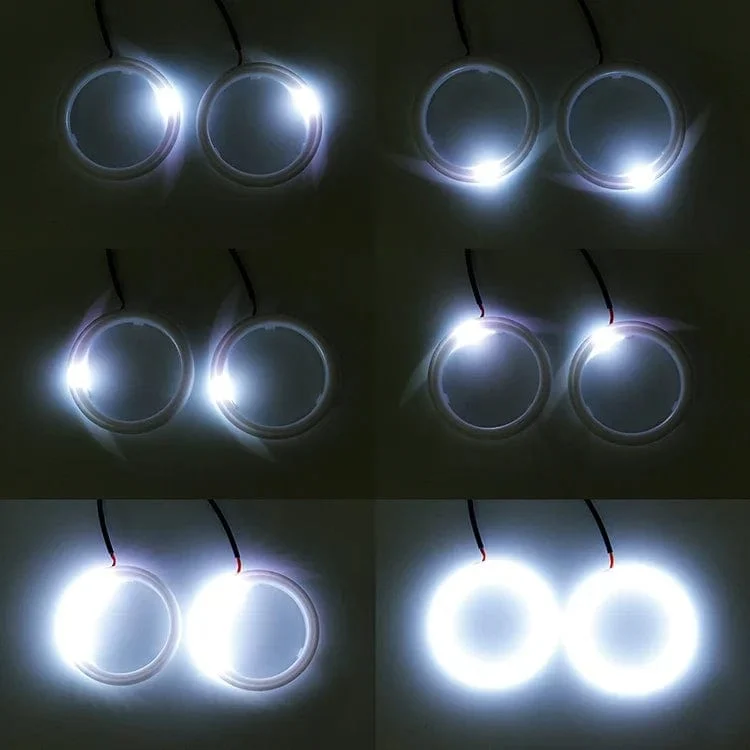 4 STÜCKE 12 V 24 V COB Auto Angel Eyes Dekoration Licht RGB Umgebungsscheinwerfer Mit App Control Streamer Fahrlampe Für Auto Dekorativ